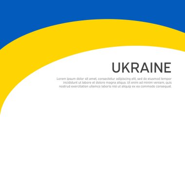 Soyut dalgalanan Ukrayna bayrağı. Vatansever tatil kartı tasarımı için yaratıcı bir geçmiş. Ulusal Poster. Kapak, Ukrayna 'nın eyalet renklerinde pankart. Vektör tasarımı