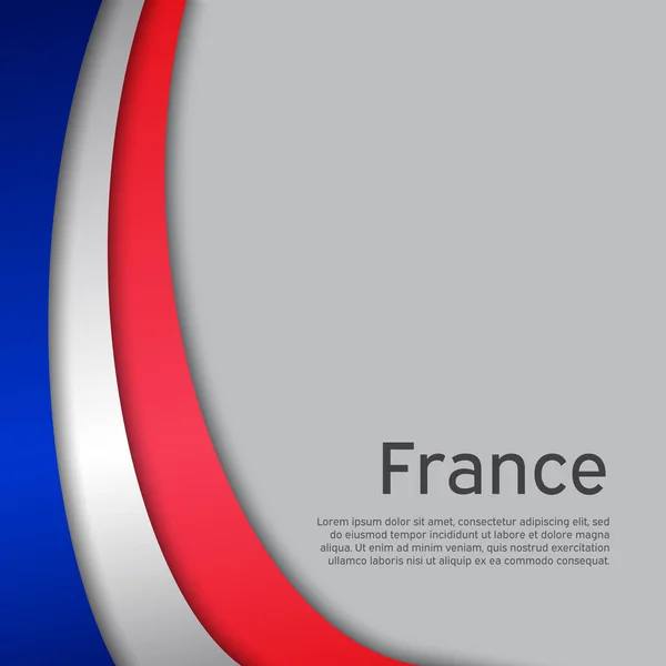 Abstrakcyjne Machanie Flagą Francji Styl Cięcia Papierem Twórcze Tło Dla — Wektor stockowy