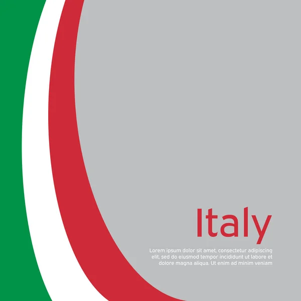 Resumen Ondeando Bandera Italia Fondo Creativo Italia Colores Bandera Para — Archivo Imágenes Vectoriales