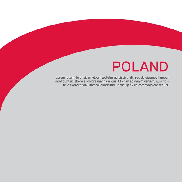 Okładka Sztandar Kolorach Narodowych Polski Streszczenie Machające Flagą Polski Prosty — Wektor stockowy