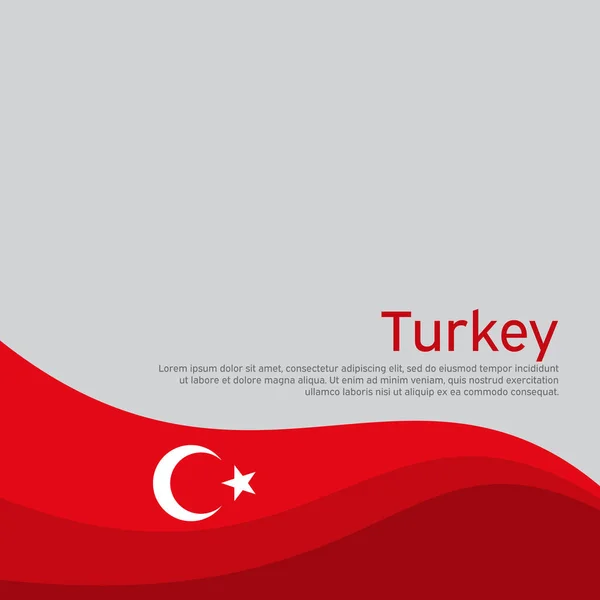 Αφηρημένη Κυματιστή Σημαία Δημιουργικό Υπόβαθρο Για Σχεδιασμό Πατριωτικών Τουρκικών Καρτών — Διανυσματικό Αρχείο