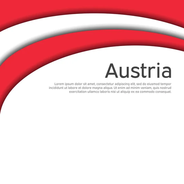 Bandera Ondeante Abstracta Austria Estilo Corte Papel Fondo Creativo Para — Archivo Imágenes Vectoriales