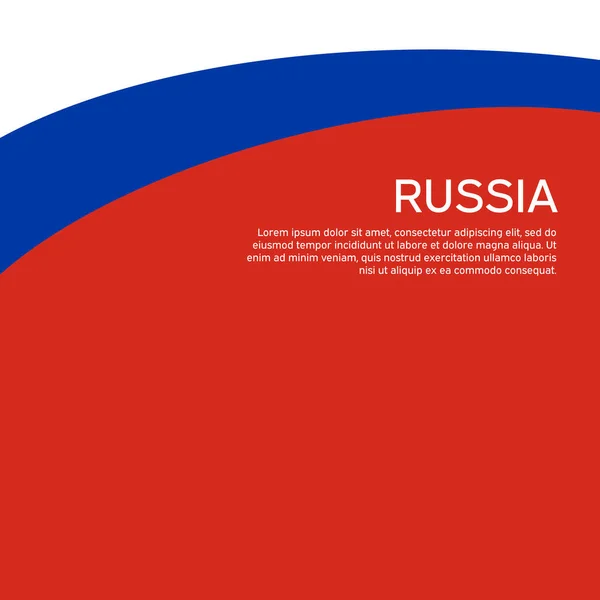 Abstrakcyjne Machanie Flagą Rosji Płaski Styl Twórcze Tło Dla Projektu — Wektor stockowy