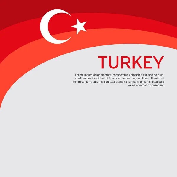 Soyut Hindi Bayrağı Sallama Vatansever Türk Tatil Kartları Tasarımı Için — Stok Vektör