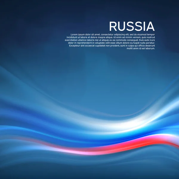 Rusko Abstraktní Pozadí Vlajky Rozmazaný Vzor Světelných Linií Ruské Vlajky — Stockový vektor