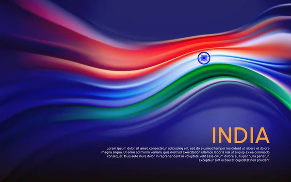 Fondo Bandera India Patrón Borroso Líneas Claras Los Colores Bandera — Archivo Imágenes Vectoriales