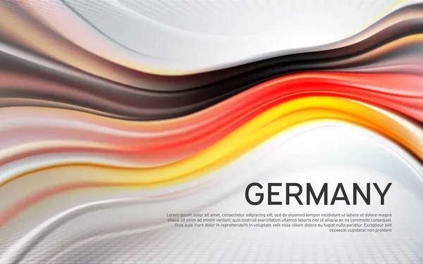 ドイツの国旗の背景 ドイツの国旗の色でライトラインのぼやけたパターン ビジネスパンフレット 州の旗 ドイツのポスター 愛国的なカバー チラシ ベクトル三色設計 — ストックベクタ