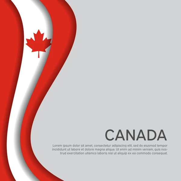 Abstrato Acenando Bandeira Canadá Estilo Corte Papel Fundo Criativo Cores — Vetor de Stock