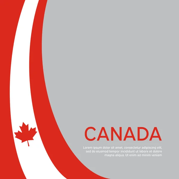 Abstrato Acenando Bandeira Canadá Fundo Criativo Cores Bandeira Canadense Para — Vetor de Stock