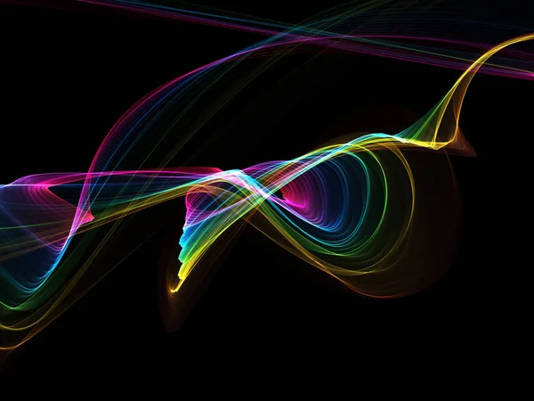 Dark Abstract Background Glowing Abstract Waves Abstract Background — Stock Photo, Image