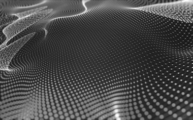 Noktaları ve çizgileri birleştiren soyut çokgen uzay düşük polyester arka plan. Bağlantı yapısı. 3d oluşturma