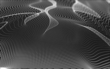 Noktaları ve çizgileri birleştiren soyut çokgen uzay düşük polyester arka plan. Bağlantı yapısı. 3d oluşturma