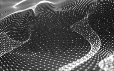 Noktaları ve çizgileri birleştiren soyut çokgen uzay düşük polyester arka plan. Bağlantı yapısı. 3d oluşturma