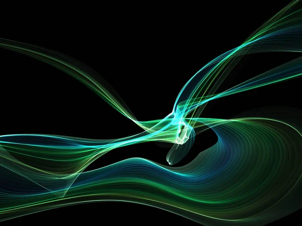 Parlayan soyut dalgalar ve soyut arkaplan ile koyu soyut arkaplan