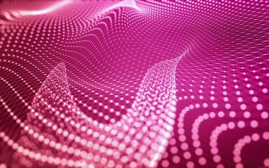 Noktaları ve çizgileri birleştiren soyut çokgen uzay düşük polyester arka plan. Bağlantı yapısı. 3d oluşturma