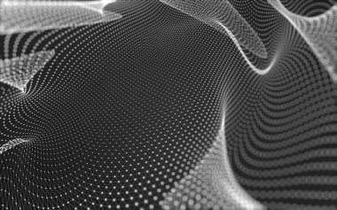 Noktaları ve çizgileri birleştiren soyut çokgen uzay düşük polyester arka plan. Bağlantı yapısı. 3d oluşturma