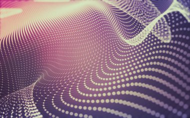 Noktaları ve çizgileri birleştiren soyut çokgen uzay düşük polyester arka plan. Bağlantı yapısı. 3d oluşturma