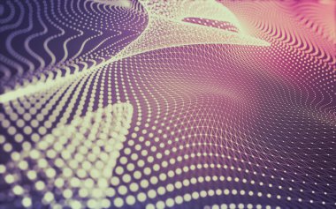 Noktaları ve çizgileri birleştiren soyut çokgen uzay düşük polyester arka plan. Bağlantı yapısı. 3d oluşturma