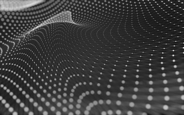 Noktaları ve çizgileri birleştiren soyut çokgen uzay düşük polyester arka plan. Bağlantı yapısı. 3d oluşturma