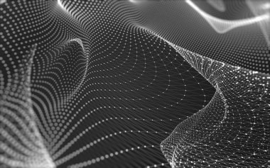 Noktaları ve çizgileri birleştiren soyut çokgen uzay düşük polyester arka plan. Bağlantı yapısı. 3d oluşturma