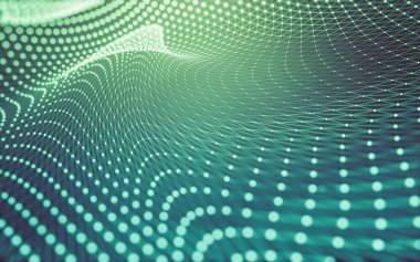 Noktaları ve çizgileri birleştiren soyut çokgen uzay düşük polyester arka plan. Bağlantı yapısı. 3d oluşturma