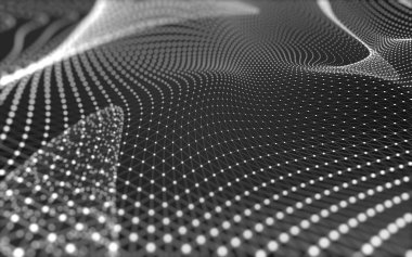 Noktaları ve çizgileri birleştiren soyut çokgen uzay düşük polyester arka plan. Bağlantı yapısı. 3d oluşturma