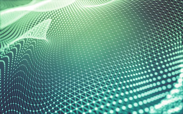 Noktaları ve çizgileri birleştiren soyut çokgen uzay düşük polyester arka plan. Bağlantı yapısı. 3d oluşturma