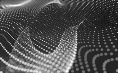 Noktaları ve çizgileri birleştiren soyut çokgen uzay düşük polyester arka plan. Bağlantı yapısı. 3d oluşturma