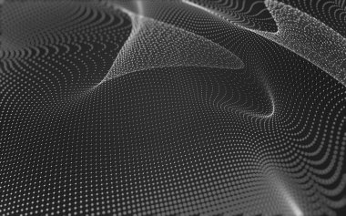 Noktaları ve çizgileri birleştiren soyut çokgen uzay düşük polyester arka plan. Bağlantı yapısı. 3d oluşturma