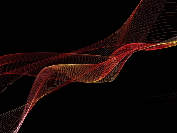 Parlayan soyut dalgalar ve soyut arkaplan ile koyu soyut arkaplan