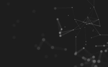 Noktaları ve çizgileri birleştiren soyut çokgen uzay düşük polyester arka plan. Bağlantı yapısı. 3d oluşturma