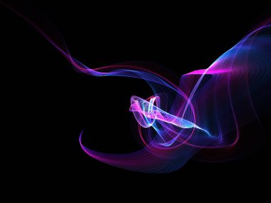 Parlayan soyut dalgalar ve soyut arkaplan ile koyu soyut arkaplan