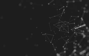 Noktaları ve çizgileri birleştiren soyut çokgen uzay düşük polyester arka plan. Bağlantı yapısı. 3d oluşturma