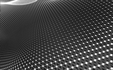 Noktaları ve çizgileri birleştiren soyut çokgen uzay düşük polyester arka plan. Bağlantı yapısı. 3d oluşturma