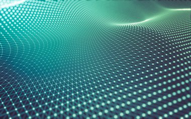 Noktaları ve çizgileri birleştiren soyut çokgen uzay düşük polyester arka plan. Bağlantı yapısı. 3d oluşturma