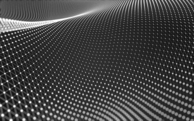 Noktaları ve çizgileri birleştiren soyut çokgen uzay düşük polyester arka plan. Bağlantı yapısı. 3d oluşturma