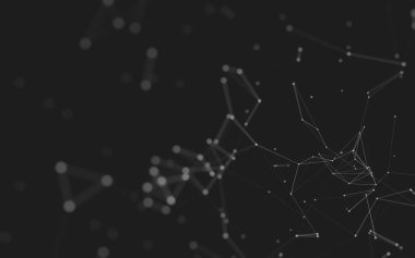 Noktaları ve çizgileri birleştiren soyut çokgen uzay düşük polyester arka plan. Bağlantı yapısı. 3d oluşturma