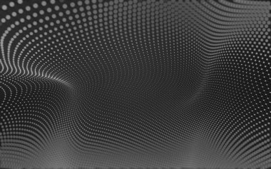 Noktaları ve çizgileri birleştiren soyut çokgen uzay düşük polyester arka plan. Bağlantı yapısı. 3d oluşturma