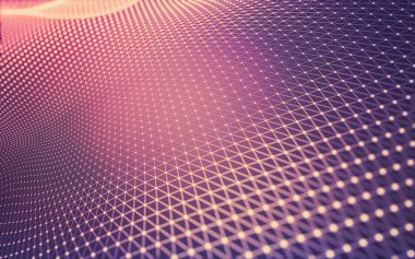Noktaları ve çizgileri birleştiren soyut çokgen uzay düşük polyester arka plan. Bağlantı yapısı. 3d oluşturma
