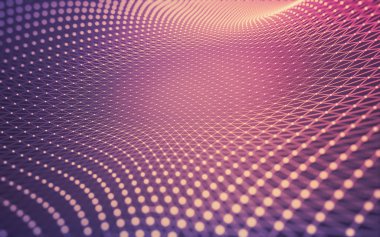 Noktaları ve çizgileri birleştiren soyut çokgen uzay düşük polyester arka plan. Bağlantı yapısı. 3d oluşturma