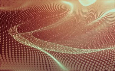 Noktaları ve çizgileri birleştiren soyut çokgen uzay düşük polyester arka plan. Bağlantı yapısı. 3d oluşturma