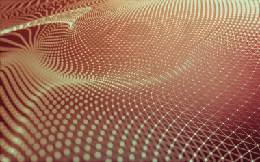 Noktaları ve çizgileri birleştiren soyut çokgen uzay düşük polyester arka plan. Bağlantı yapısı. 3d oluşturma