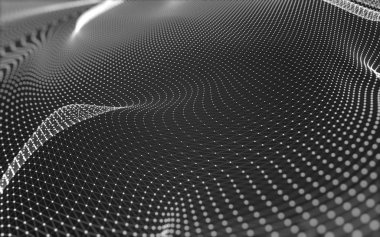 Noktaları ve çizgileri birleştiren soyut çokgen uzay düşük polyester arka plan. Bağlantı yapısı. 3d oluşturma