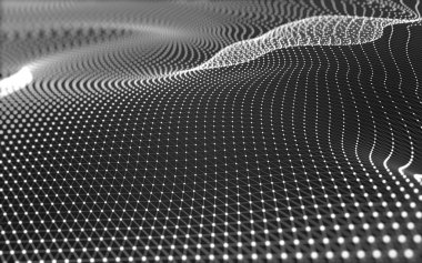 Noktaları ve çizgileri birleştiren soyut çokgen uzay düşük polyester arka plan. Bağlantı yapısı. 3d oluşturma