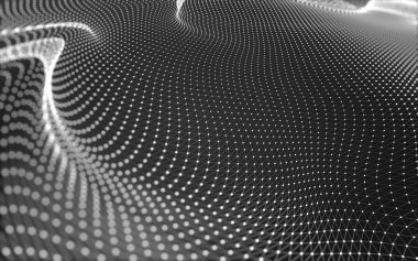 Noktaları ve çizgileri birleştiren soyut çokgen uzay düşük polyester arka plan. Bağlantı yapısı. 3d oluşturma