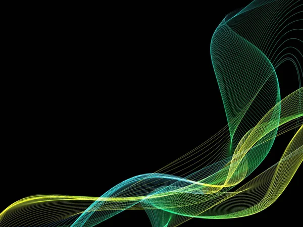 Parlayan soyut dalgalar ve soyut arkaplan ile koyu soyut arkaplan