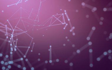 Noktaları ve çizgileri birleştiren soyut çokgen uzay düşük polyester arka plan. Bağlantı yapısı. 3d oluşturma