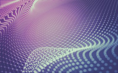 Noktaları ve çizgileri birleştiren soyut çokgen uzay düşük polyester arka plan. Bağlantı yapısı. 3d oluşturma