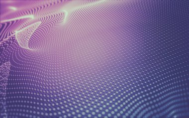 Noktaları ve çizgileri birleştiren soyut çokgen uzay düşük polyester arka plan. Bağlantı yapısı. 3d oluşturma