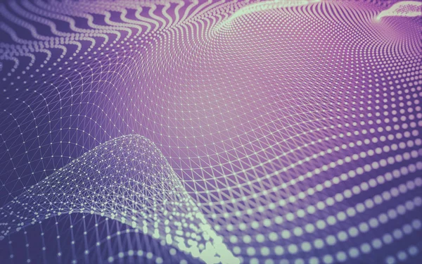 Noktaları ve çizgileri birleştiren soyut çokgen uzay düşük polyester arka plan. Bağlantı yapısı. 3d oluşturma